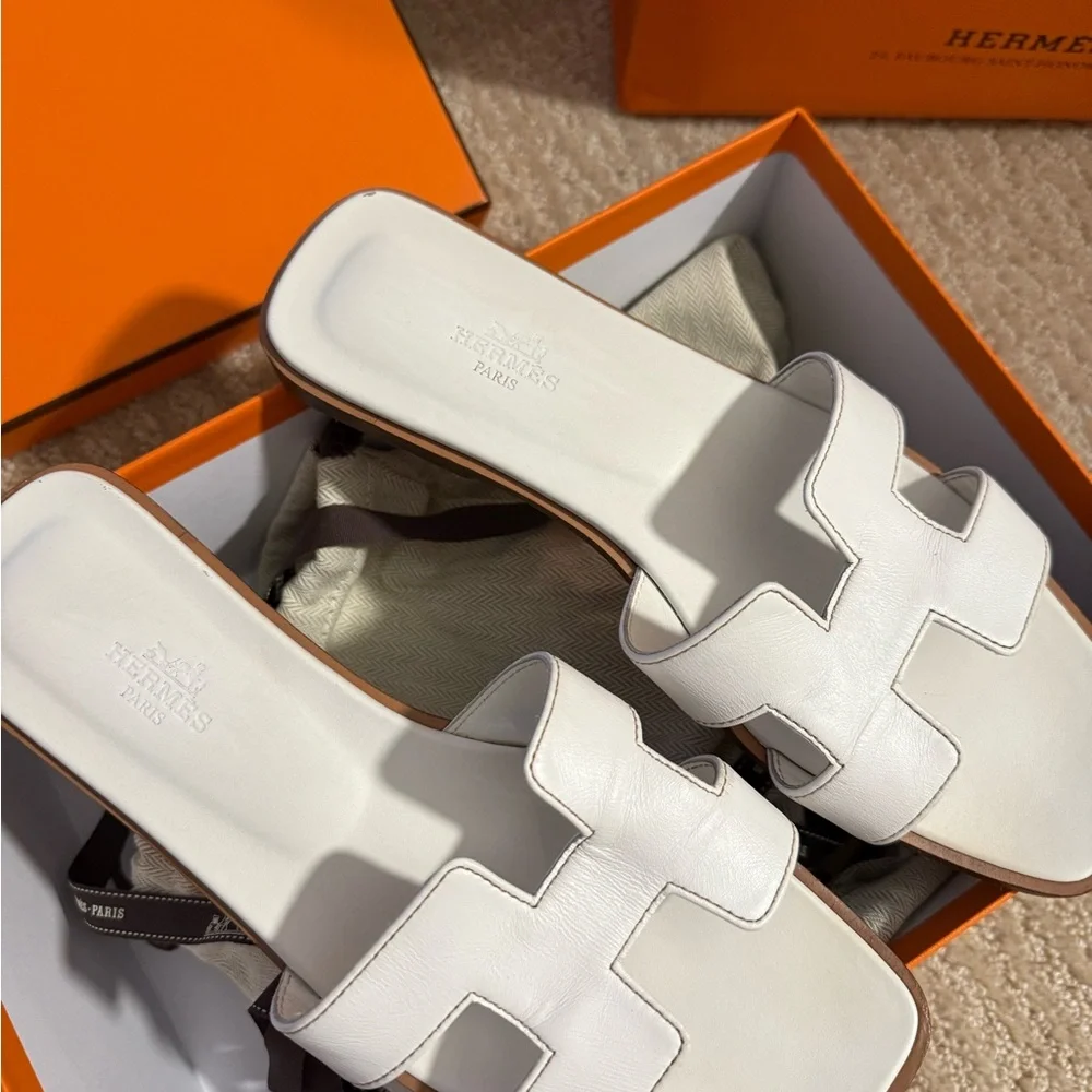 Hermes Sandal Oran White - Picture 3 of 5